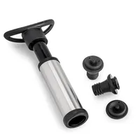 KSP Vintners Wine Pump with 2 Stoppers - Set of 3 (St/St - Black)