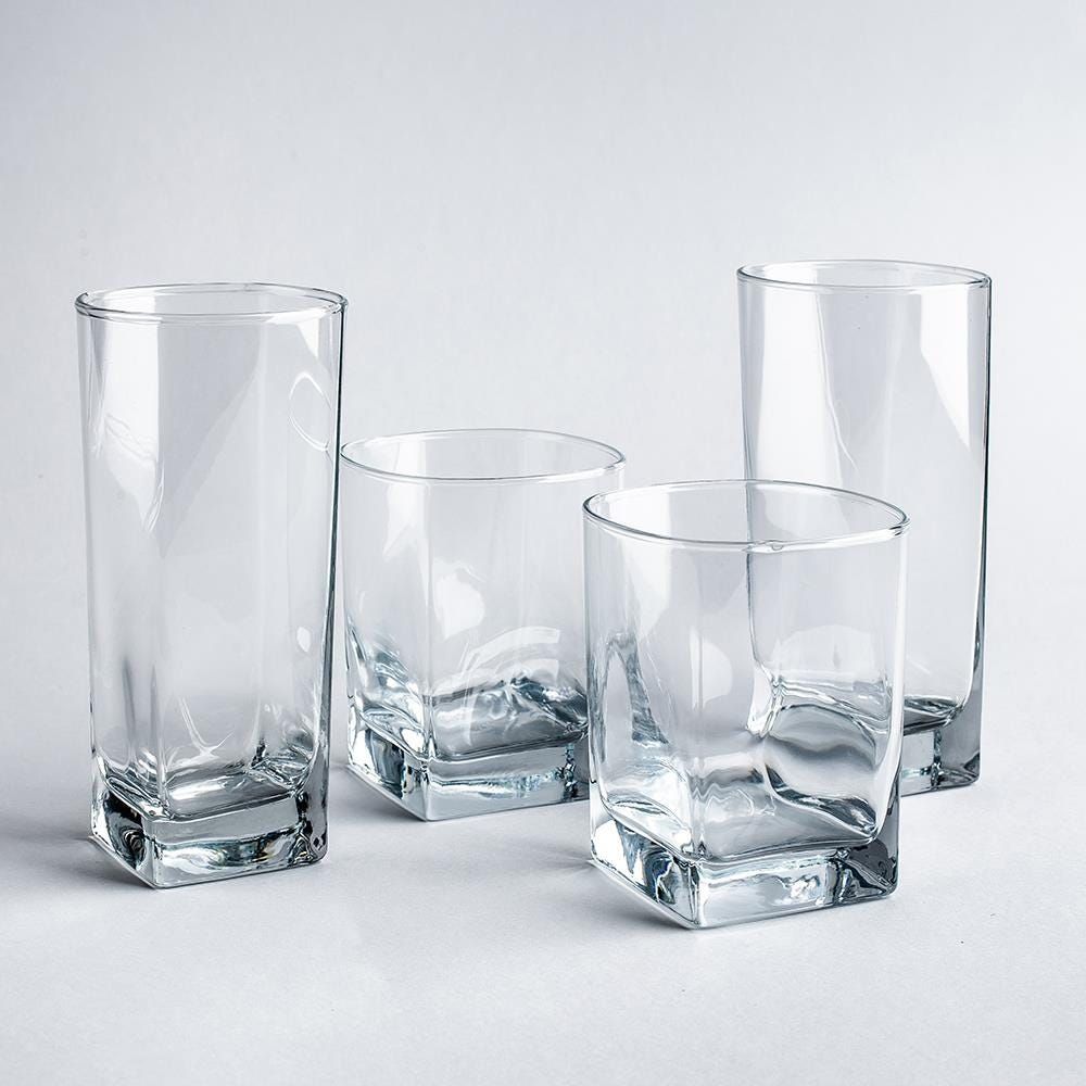 Libbey Bristol Drinking Glass Combo - Set of 16 (Clear)