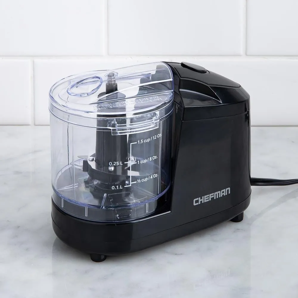 Chefman Easy Chop Mini Food Chopper (Black/Clear)