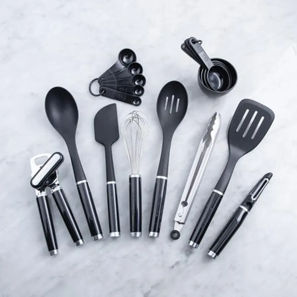 KitchenAid Classic Culinary Gadget and Tool - Set of 17 (Black)