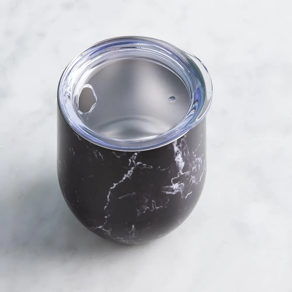 KSP Vino 'Black Marble' Double Wall Stemless Wine (Black)