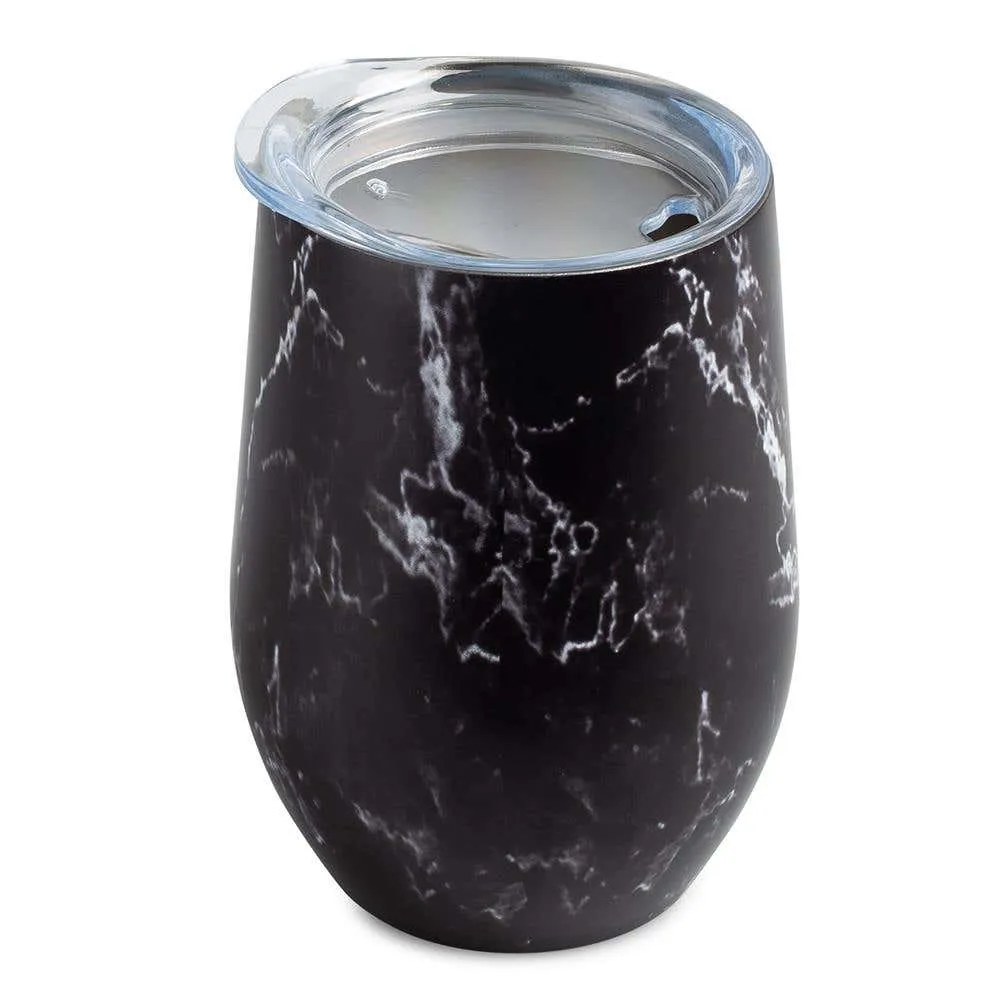 KSP Vino 'Black Marble' Double Wall Stemless Wine (Black)