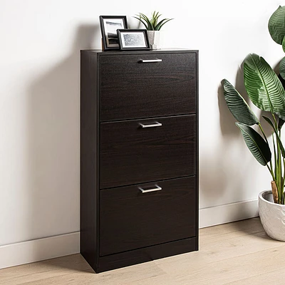 KSP Toby Shoe Cabinet 3-Drawer (Mocha)