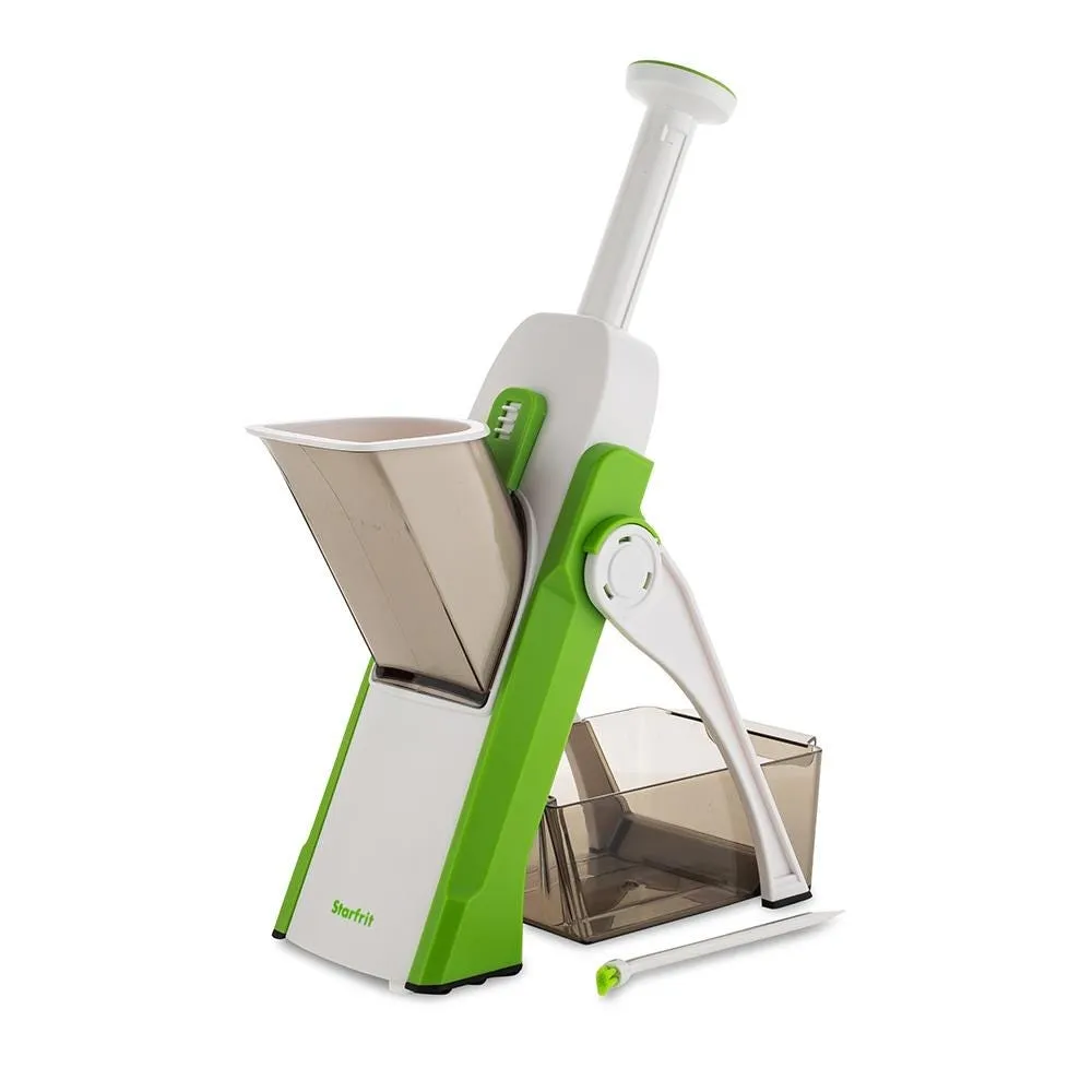 Starfrit Pump 'N' Slice Adjustable Food Cutter (White/Green)