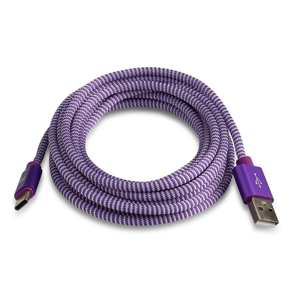 PDI Nylon 'Type-C' Charge & Sync Cable (Asstd.)