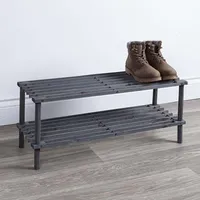 ITY Shoe Hub '2-Tier' Shoe Rack (Grey)