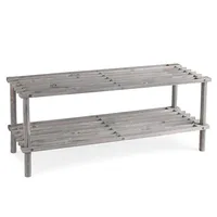 ITY Shoe Hub '2-Tier' Shoe Rack (Grey)