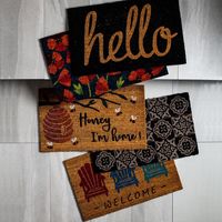 KSP Casual 'Hello' Coir Doormat (Black)