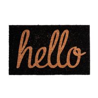 KSP Casual 'Hello' Coir Doormat (Black)