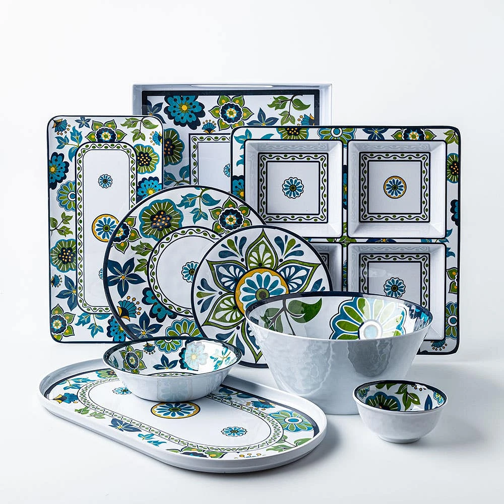 KSP Madrid Melamine Pinch Bowl (Blue/Green)