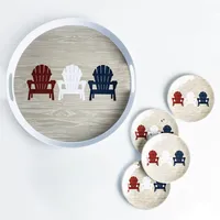 KSP Fun In The Sun 'Adirondack' Melamine Round Serving Tray