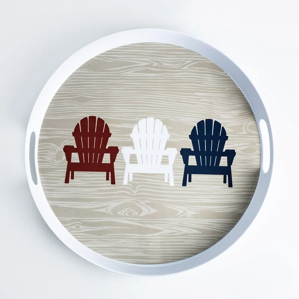 KSP Fun In The Sun 'Adirondack' Melamine Round Serving Tray