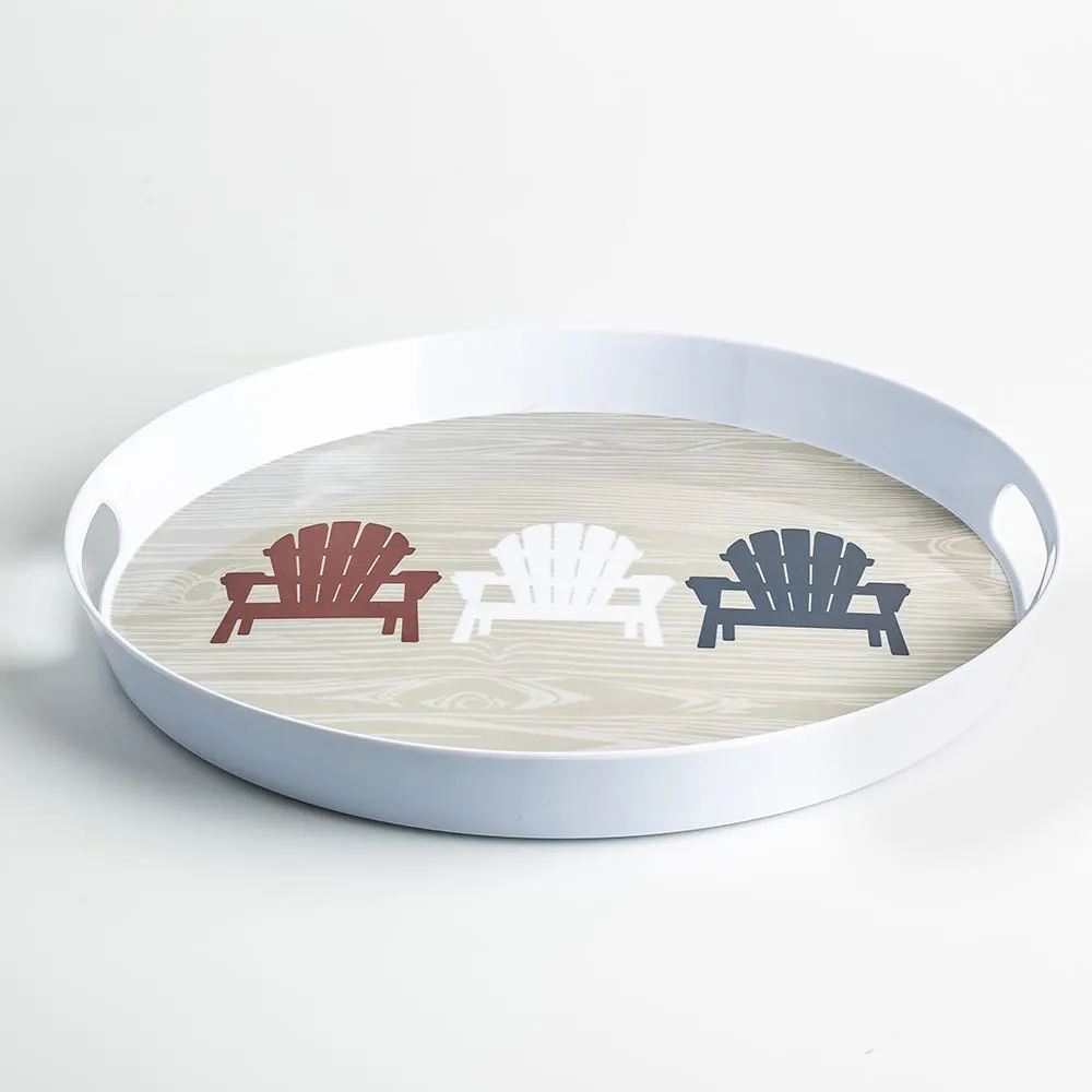 KSP Fun In The Sun 'Adirondack' Melamine Round Serving Tray