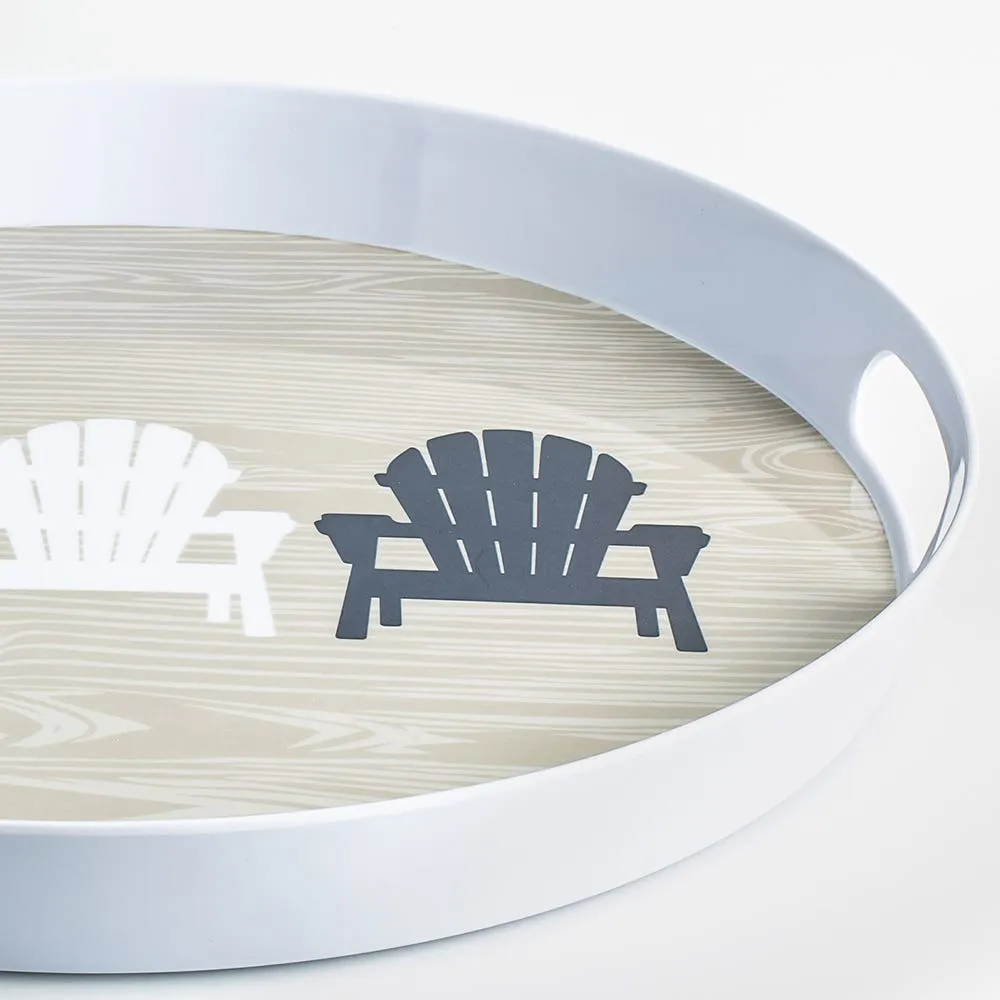 KSP Fun In The Sun 'Adirondack' Melamine Round Serving Tray