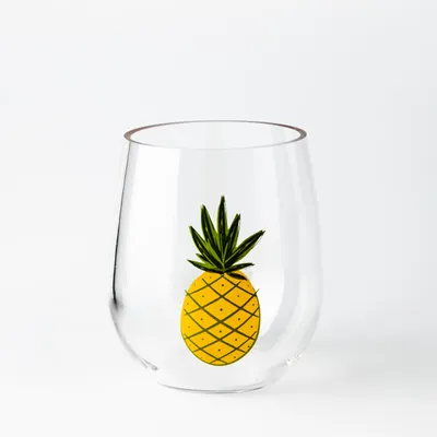 KSP Sip 'Pineapple' Stemless Wine Glass (Clear)