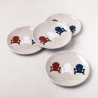 KSP Nibble 'Adirondack' Melamine Tidbit Plate - Set of 4