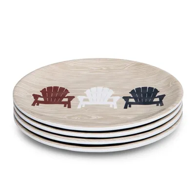 KSP Nibble 'Adirondack' Melamine Tidbit Plate - Set of 4