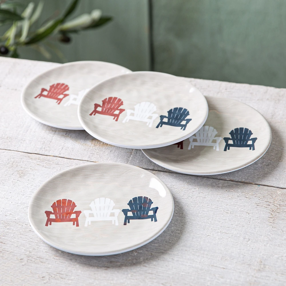 KSP Nibble 'Adirondack' Melamine Tidbit Plate - Set of 4