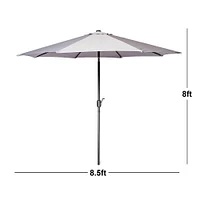 KSP Soleil Patio Umbrella (Grey, 8.5' dia.)