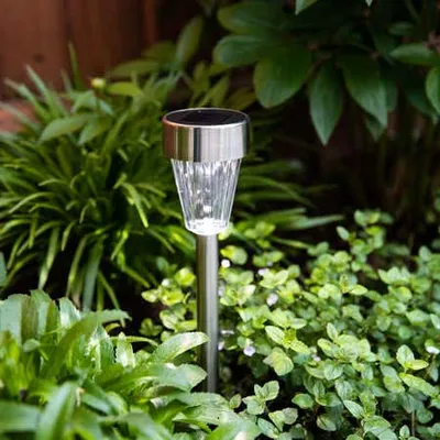 Decolite Pathway 'Flame Stake' Solar Powered LED Light (Silver)