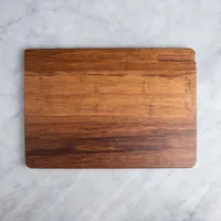 KSP Crushed 'Groove' Bamboo Cutting Board 2 Sided (Dark Brown)