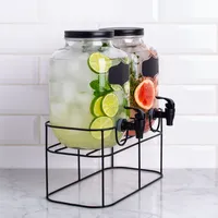 KSP Oldtyme 'Chalkboard' Beverage Dispenser Stand - Set of 2