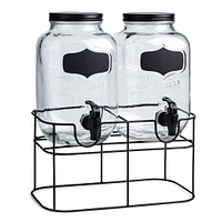 KSP Oldtyme 'Chalkboard' Beverage Dispenser Stand - Set of 2