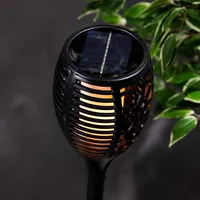 KSP Solar Flickering LED Flame Torch (Black)