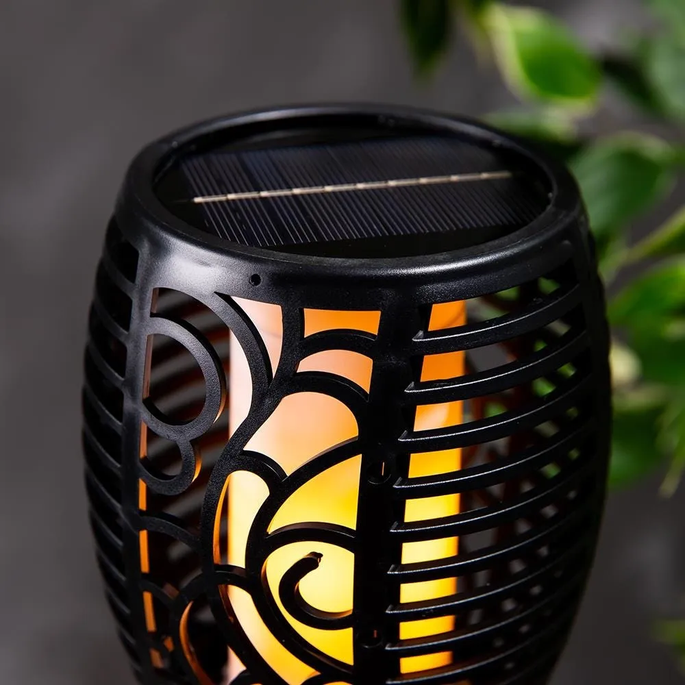 KSP Solar Flickering LED Flame Torch (Black)