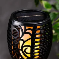 KSP Solar Flickering LED Flame Torch (Black)