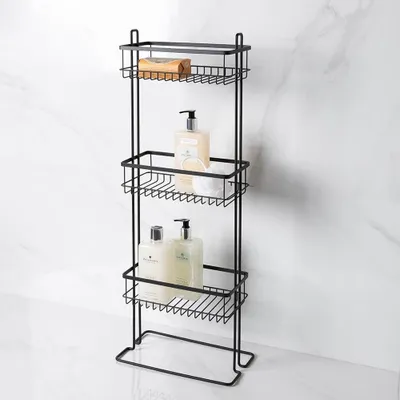 iDesign Everett 3-Tier Storage Shelf (Black/Matte)