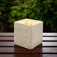 KSP Gardina 'Diamond' Citronella Candle Cement Pot