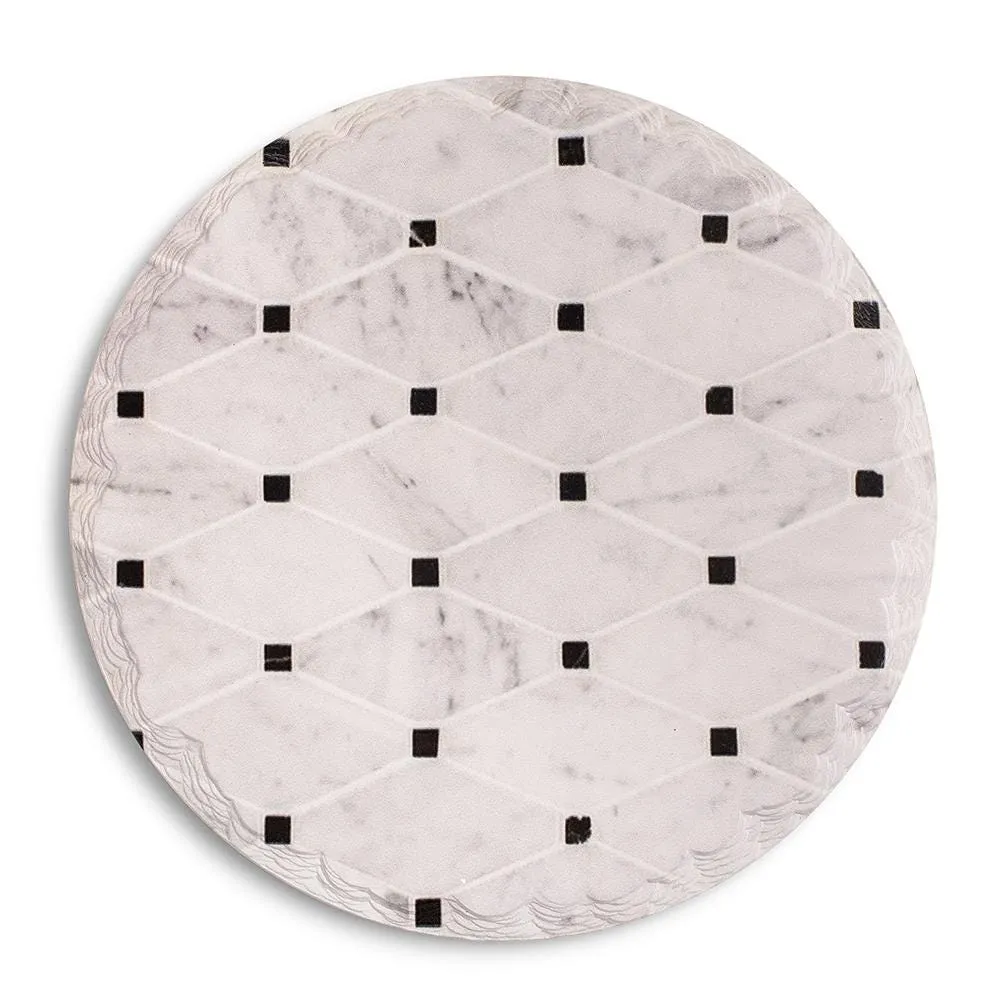 KSP Tessera 'Geo' Ceramic Trivet (White/Black)