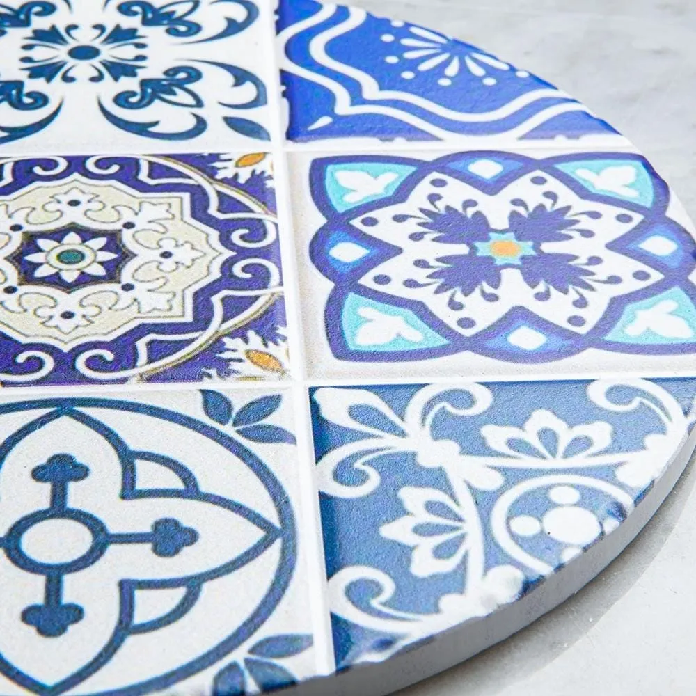 KSP Tessera 'Spanish Tile' Ceramic Trivet 20cm (Blue)