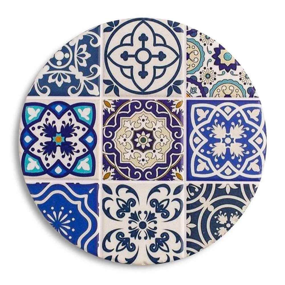 KSP Tessera 'Spanish Tile' Ceramic Trivet 20cm (Blue)