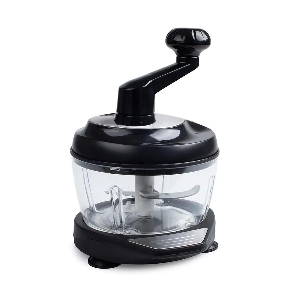 KSP Easy Chop Rotating Food Chopper (Black/Stainless Steel)