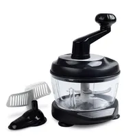 KSP Easy Chop Rotating Food Chopper (Black/Stainless Steel)