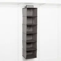 KSP Linea '6-Shelf' Hanging 6-Shelf Org. (Grey) 30 cm sq. x 127 cm