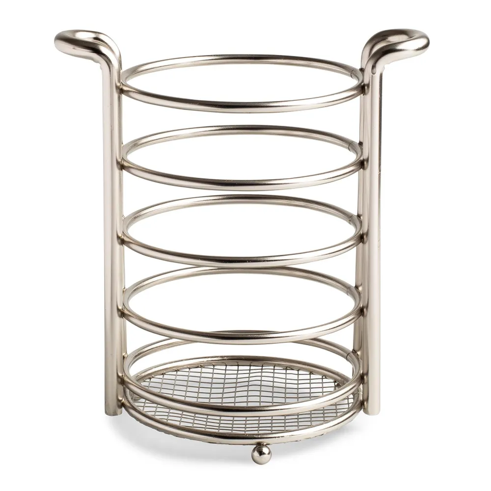 KSP Max Utensil Holder (Matte Nickel) 6.5" dia x 7.5" H