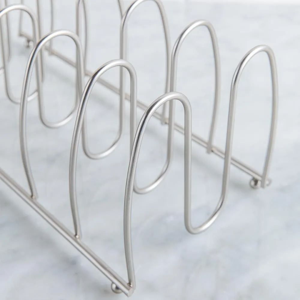 KSP Curvy Divided Kitchen Organizer (Matte Nickel) 33 x 13.5 x 14 cm