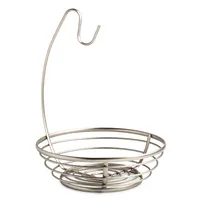 KSP Orbit Banana Hanger Fruit Basket (Matte Nickel) 10" dia x 13.5"