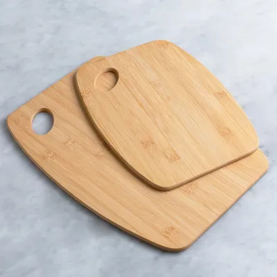 KSP Chi Natural Curved Bamboo Cutting Board - Set of 2