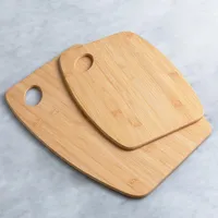 KSP Chi Natural Curved Bamboo Cutting Board - Set of 2