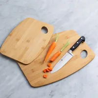 KSP Chi Natural Curved Bamboo Cutting Board - Set of 2