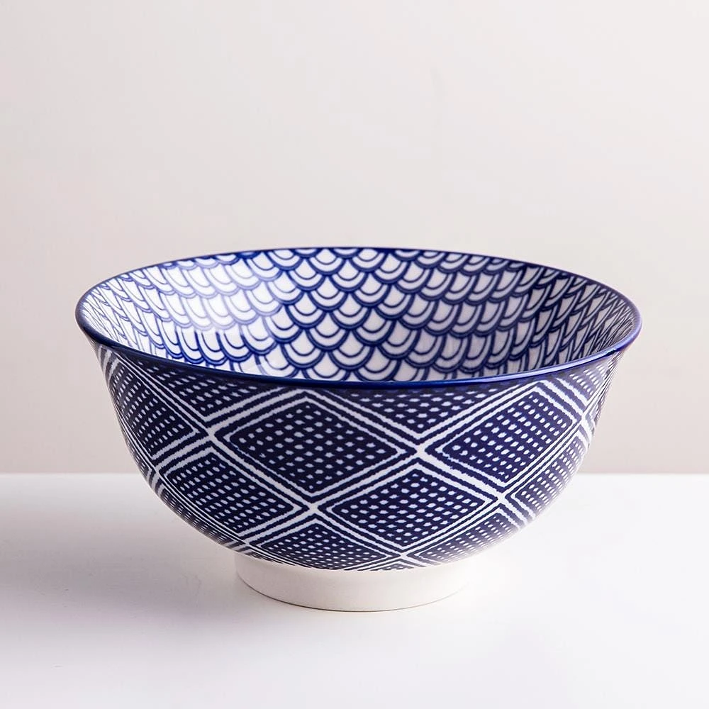 KSP Oishi 'Waves' Stoneware Bowl - Medium (Navy)