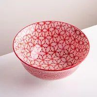 KSP Oishi 'Sakura' Stoneware Bowl - Medium (Red)