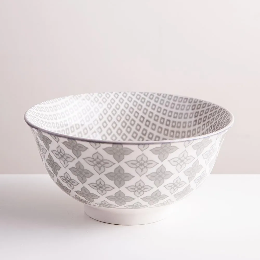 KSP Oishi 'Diamond' Stoneware Bowl - Medium (Grey)