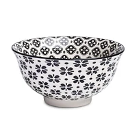 KSP Oishi 'Flower Burst' Stoneware Bowl - Medium (Black)