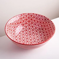 KSP Oishi 'Sakura' Stoneware Bowl - Large (Red)