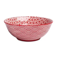 KSP Oishi 'Sakura' Stoneware Bowl - Large (Red)